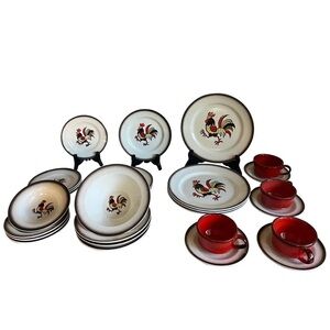 Metlox Poppytrail Rooster Set